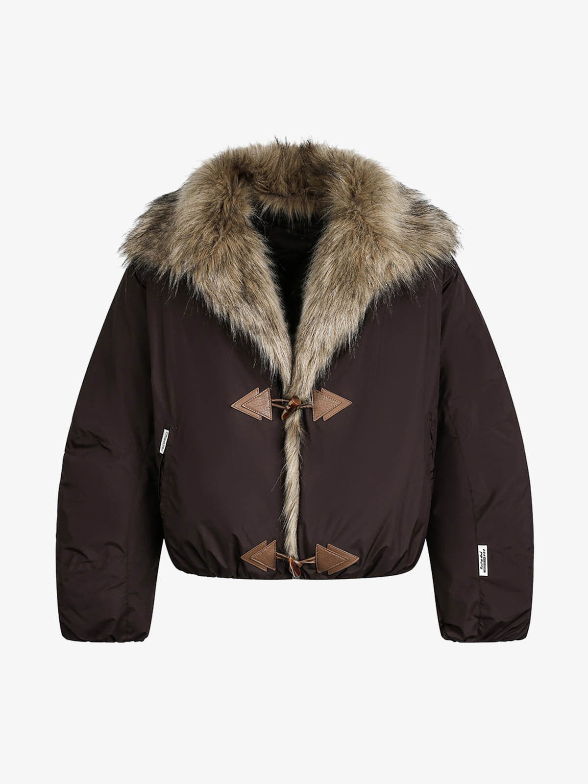 Fur Toggle Puffer Jacket