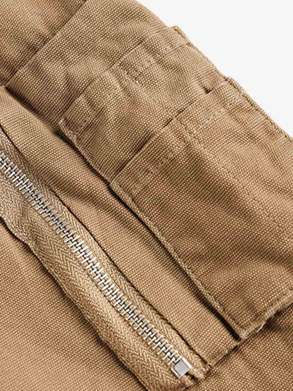 Hooded Workwear Multi Pocket Zip Jacket