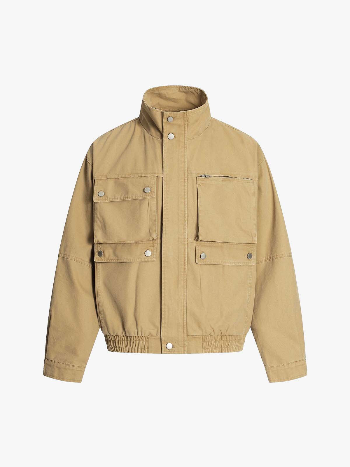 Utility Pocket Detail Snap Button Jacket