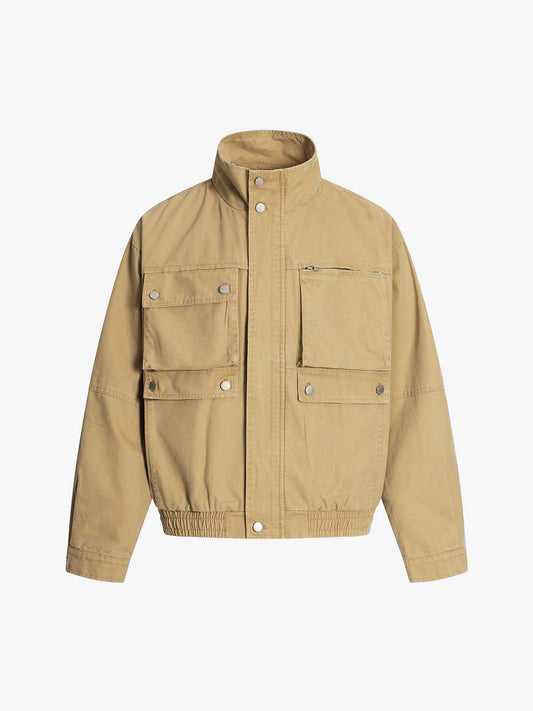Utility Pocket Detail Snap Button Jacket