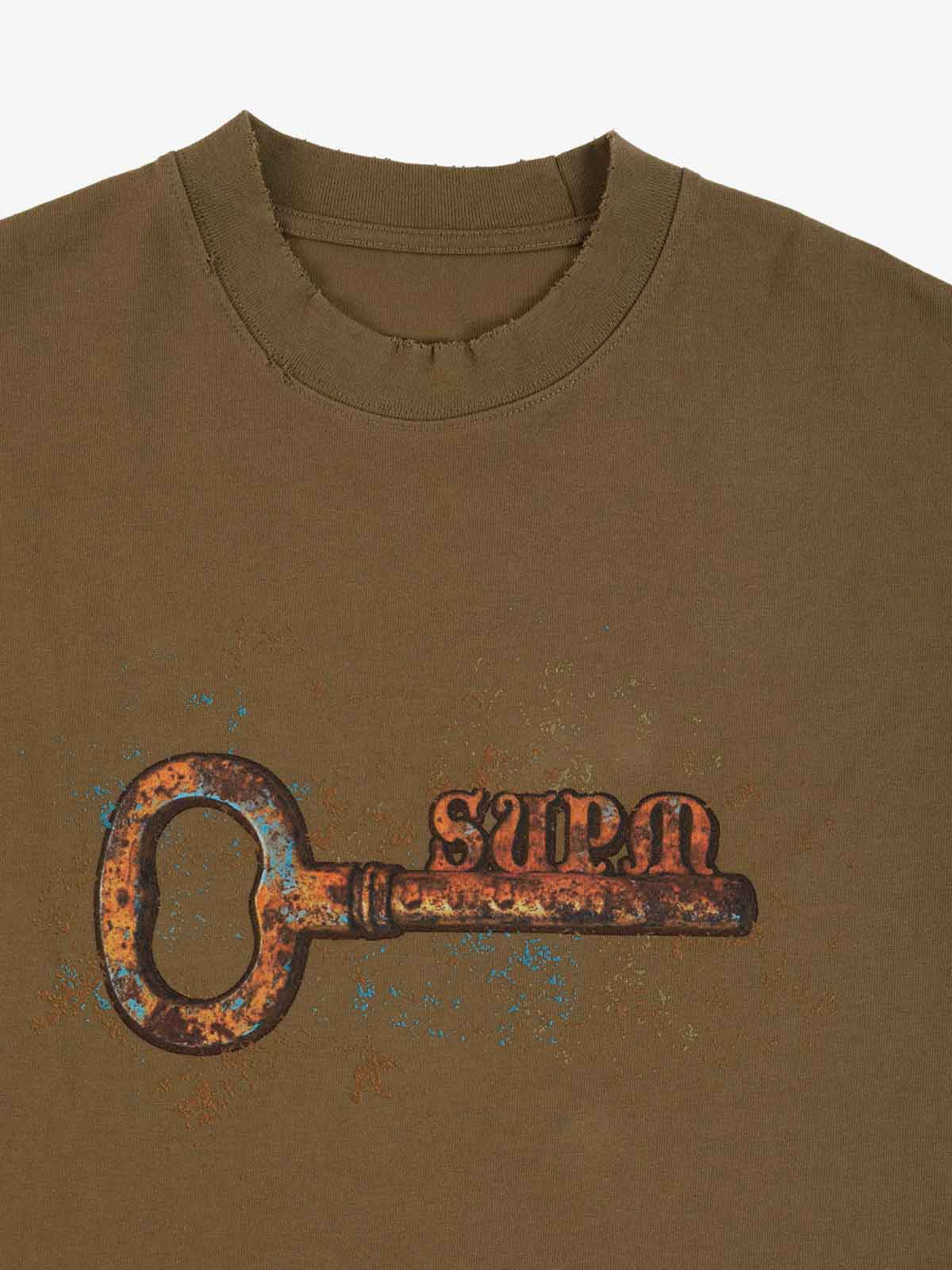 Supermade Rusty Metal Key Print T-Shirt?