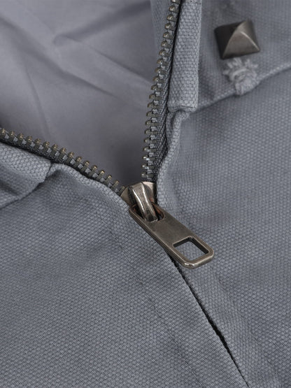 Thesupermade Street Punk Heavy-duty Studded Distressed Jacket 