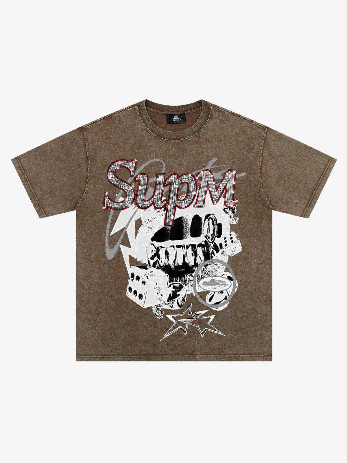 Distressed Sleeveless Crop Top with Barbed Wire Graphic Design 