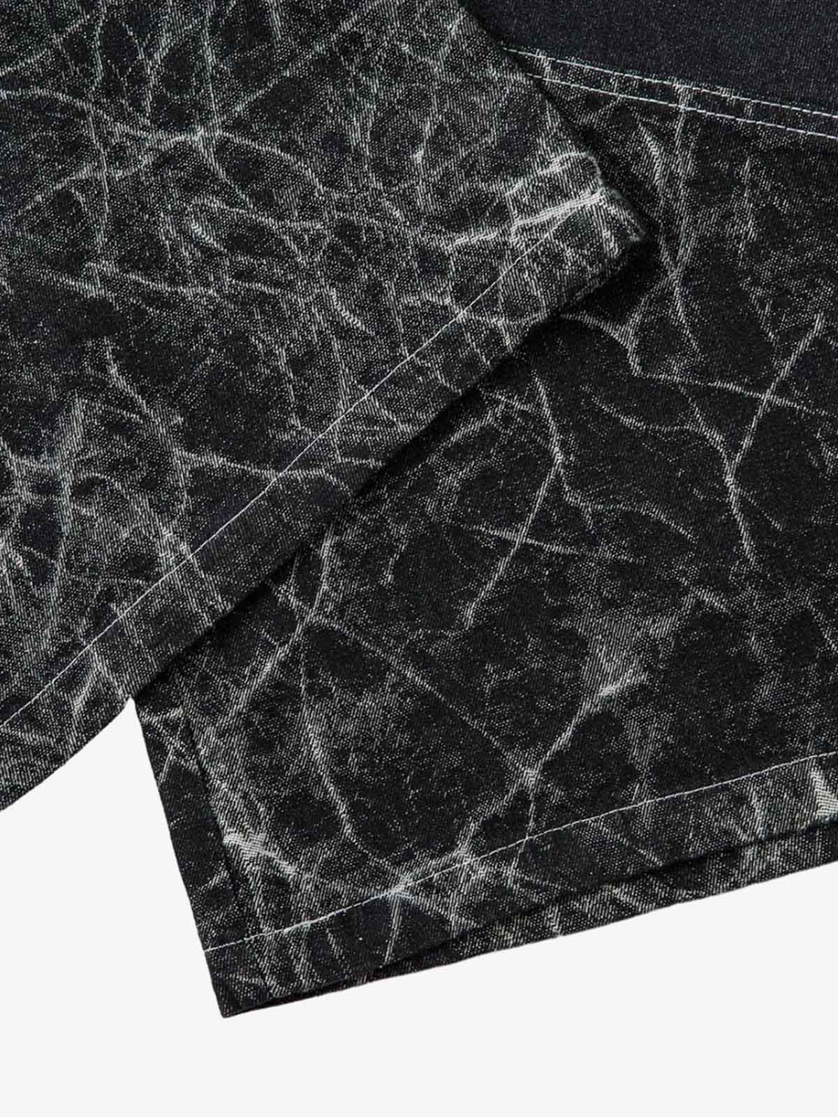 Thesupermade Deconstructed Split Tie-dye Jeans 