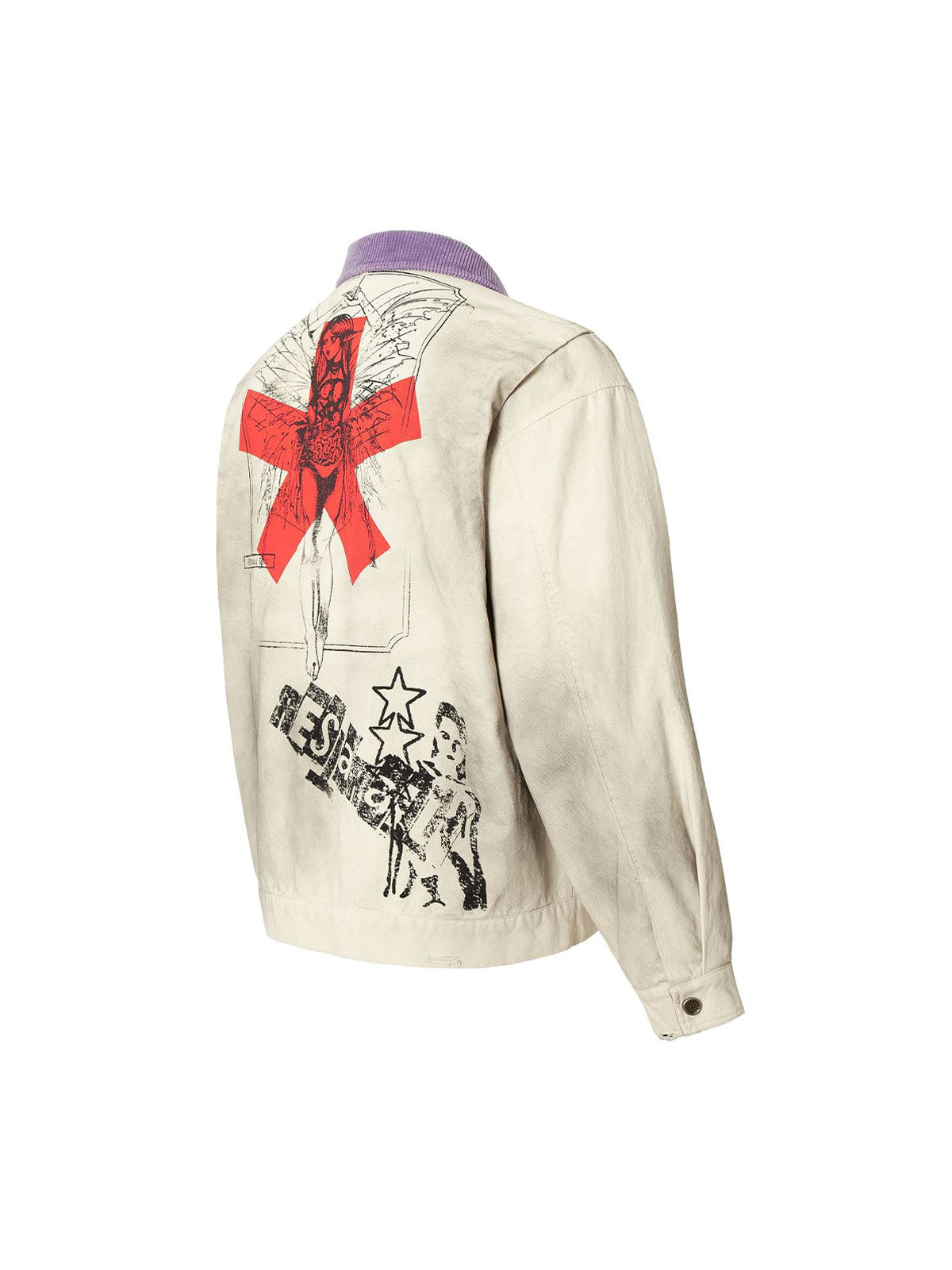 Retro Badge Dirty Dye Detroit Jacket 