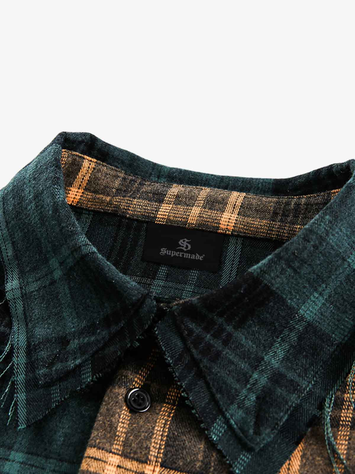 Stylish Patchwork Plaid Shirt for Men - Perfect for Casual and Trendy Looks 