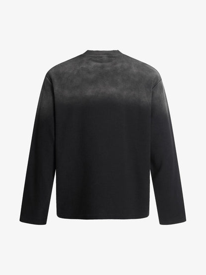 Portrait Pocket Ripped Long Sleeve T-Shirt 