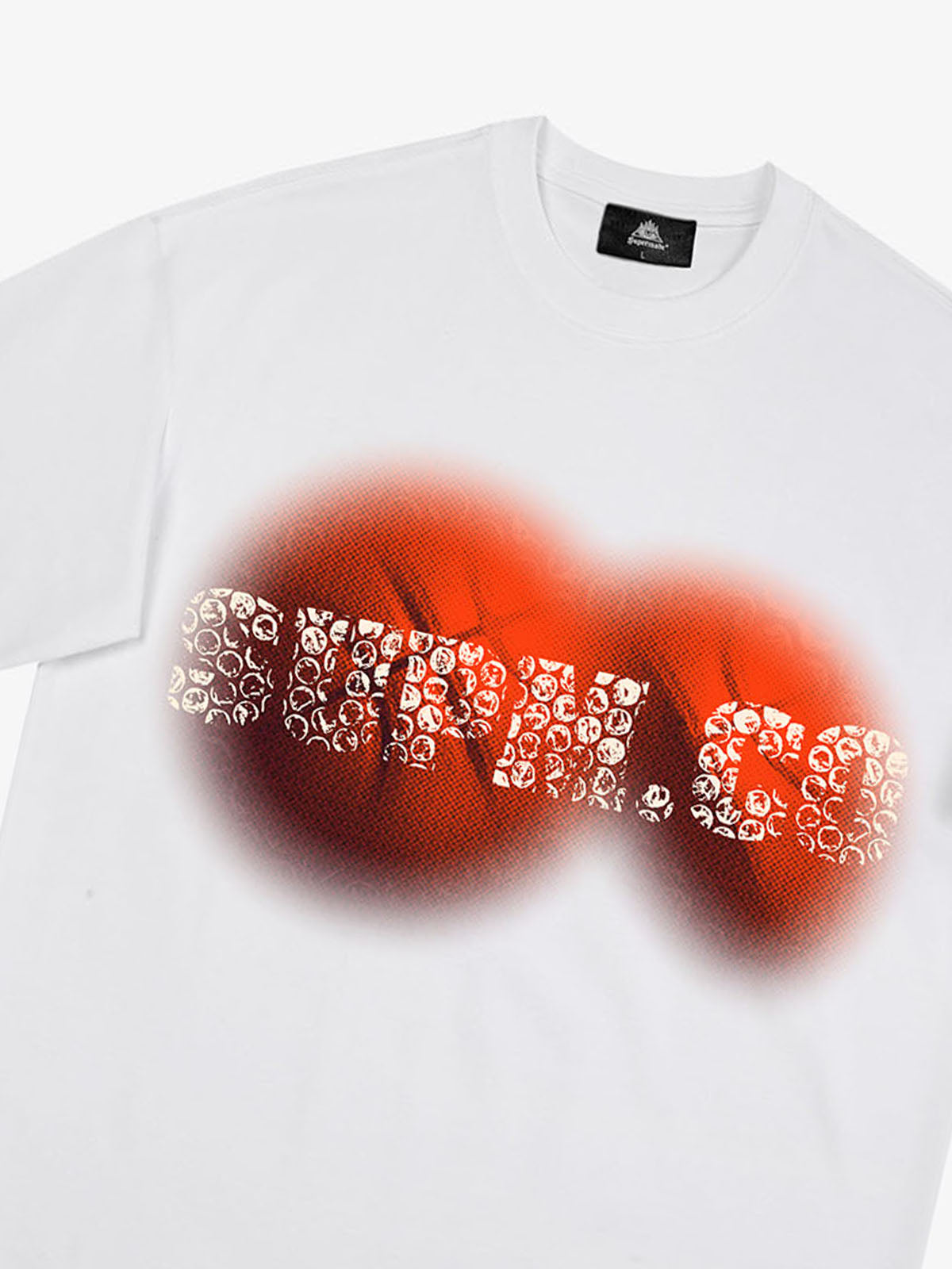 thesupermade-Foam texture basketball pattern print – Loose streetwear trendy T-shirt 