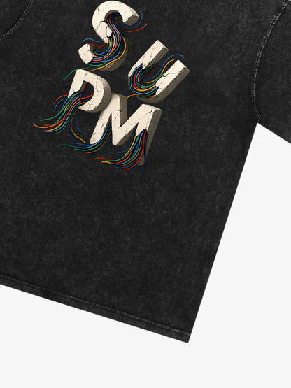 supm cable graphic T-shirt 