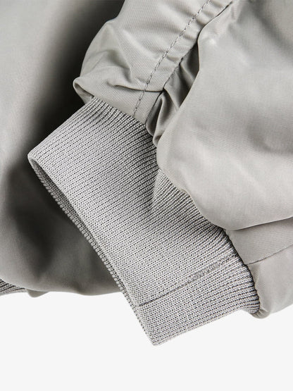 Stylish Hooded Bomber Jacket with Zippered Arm Pocket - Perfect for Casual and Outdoor Wear 