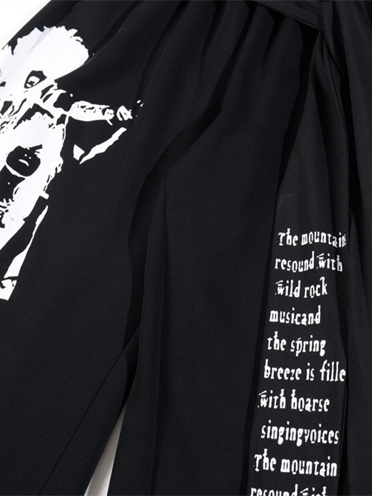 Stylish Wide-Leg Pants with Graphic Print and Text Design for Casual Wear 