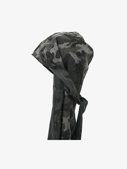 Distressed Denim Scarf with Unique Frayed Edges 