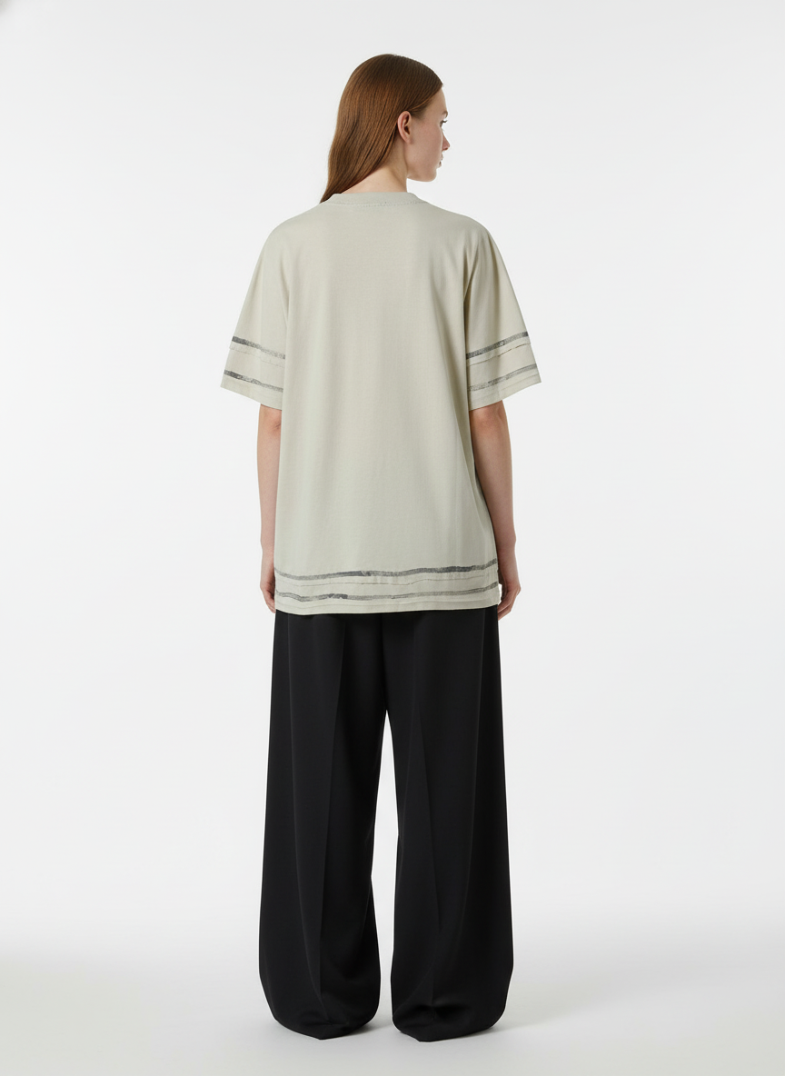 Graffiti Raw Edge Patchwork T-Shirt