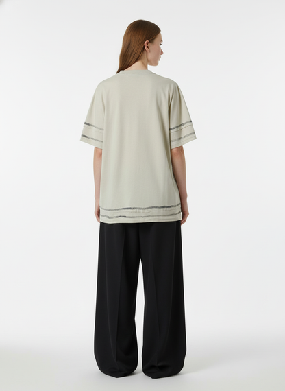 Graffiti Raw Edge Patchwork T-Shirt