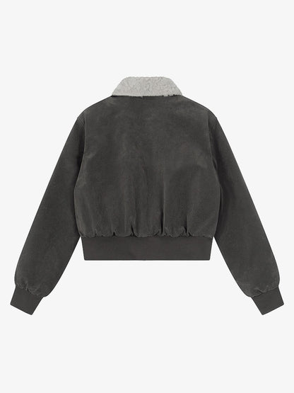 Stylish Bomber Jacket with Faux Fur Collar for Men and Women - Perfect for Casual Wear 