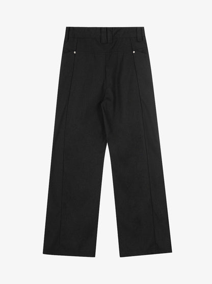 High-Waisted Wide Leg Trousers with Pleated Design for Modern Style 