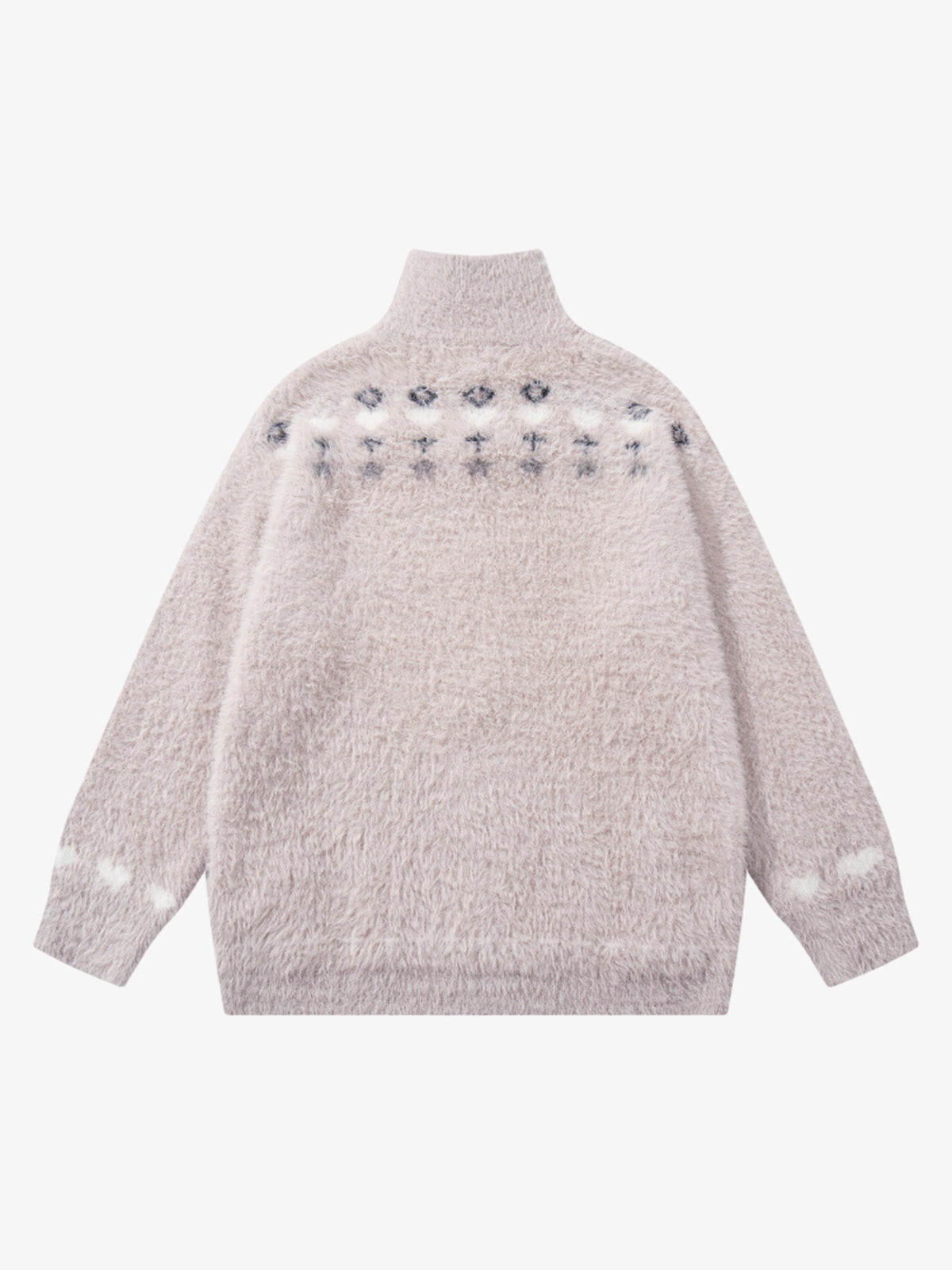 Cozy Pink Patterned Sweater for Women - Perfect for Casual and Festive Occasions 