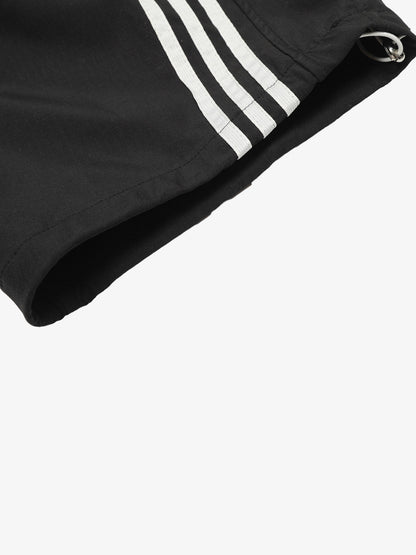 Cotton-Blend Track Suit Set with White Stripes - Oversized Zip-Up Jacket and Wide-Leg Pants?