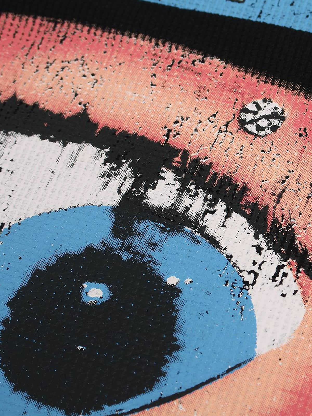 Cotton Waffle Knit Graphic T-Shirt with The Supermade Records Print for Men?