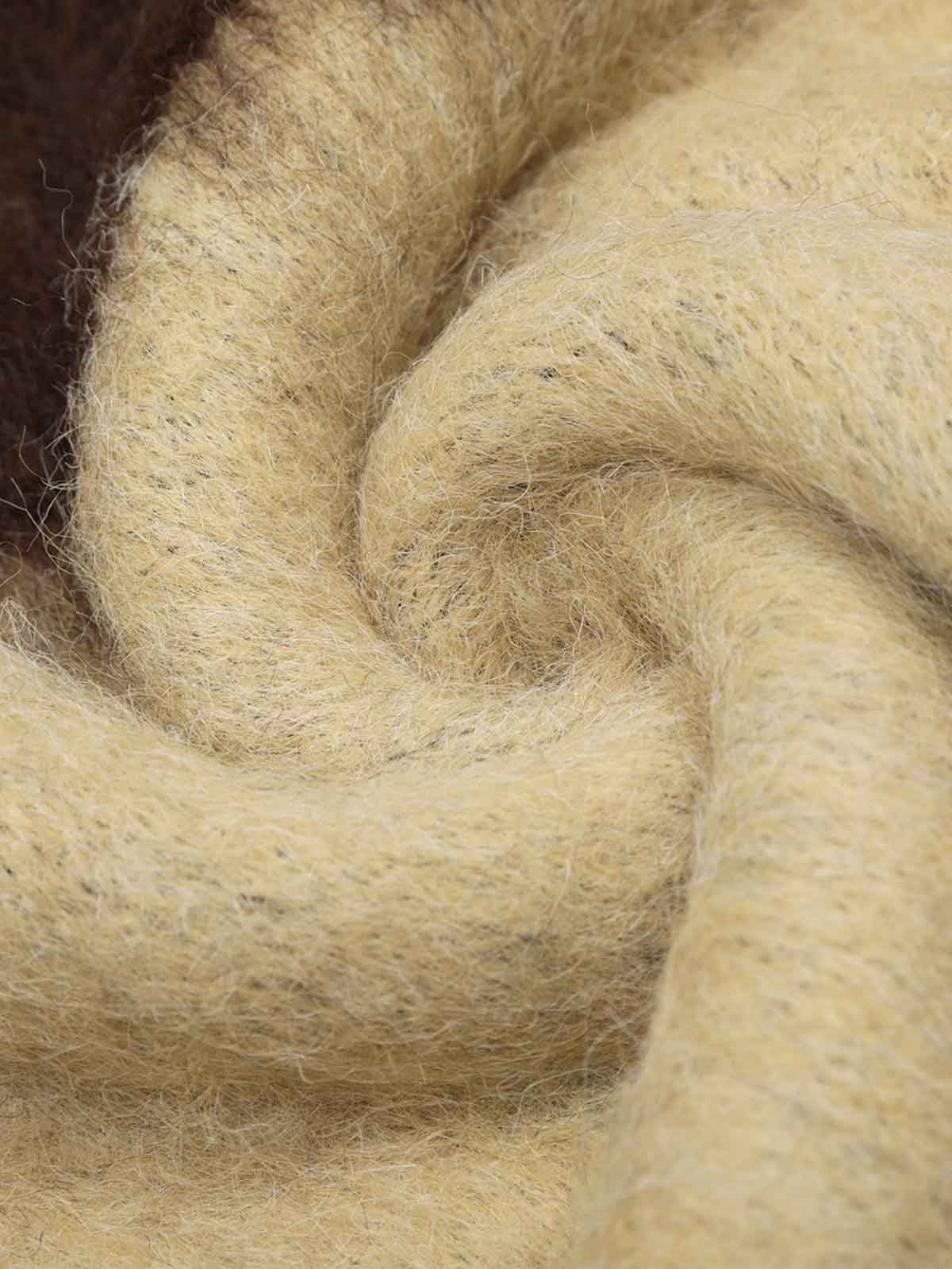 Fuzzy Tie-Dye Sweatshirt with Bold Text Design 