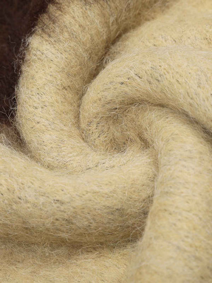 Fuzzy Tie-Dye Sweatshirt with Bold Text Design 