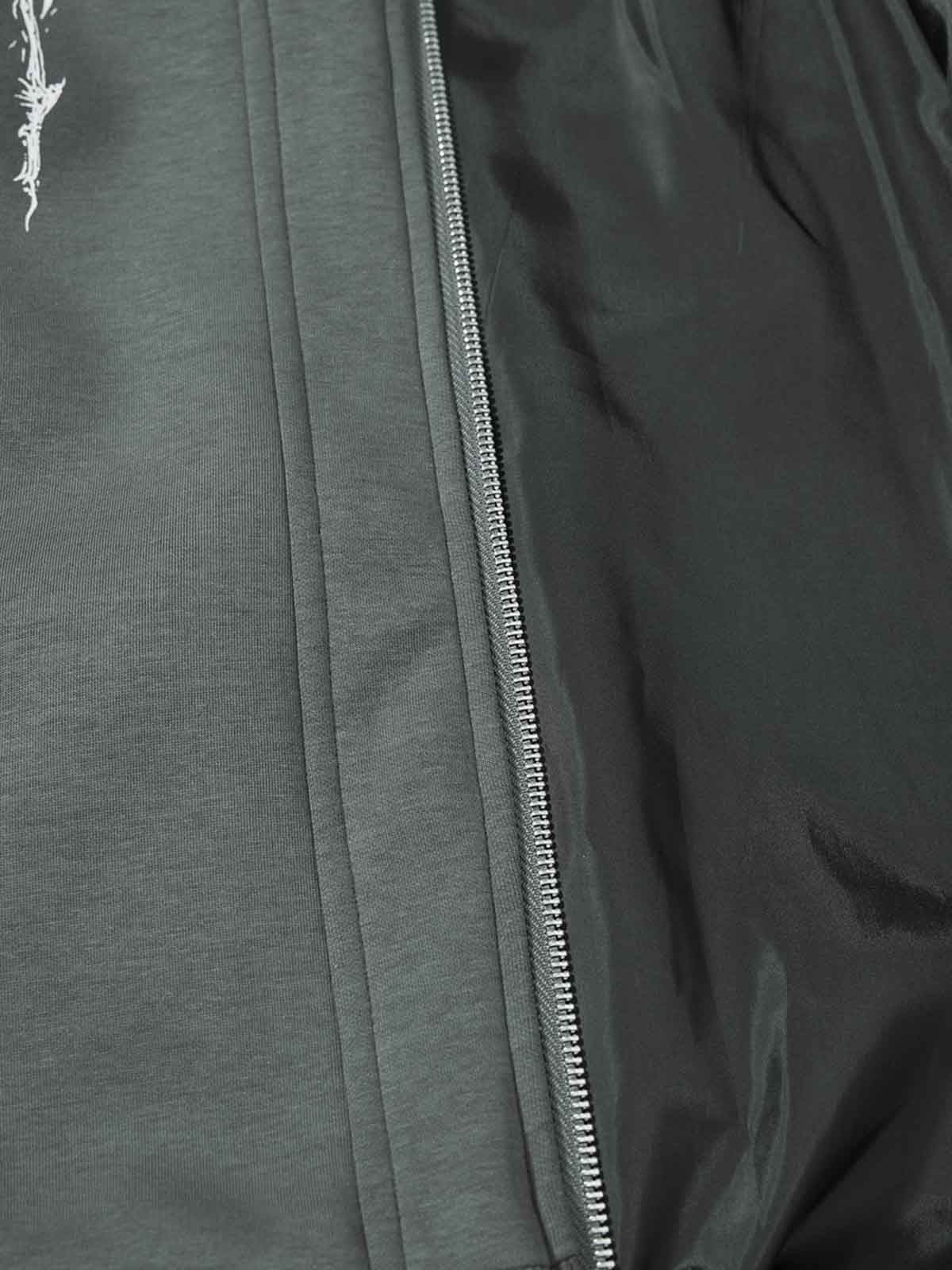 Stylish Hooded Zip-Up Jacket with Unique Graphic Design 