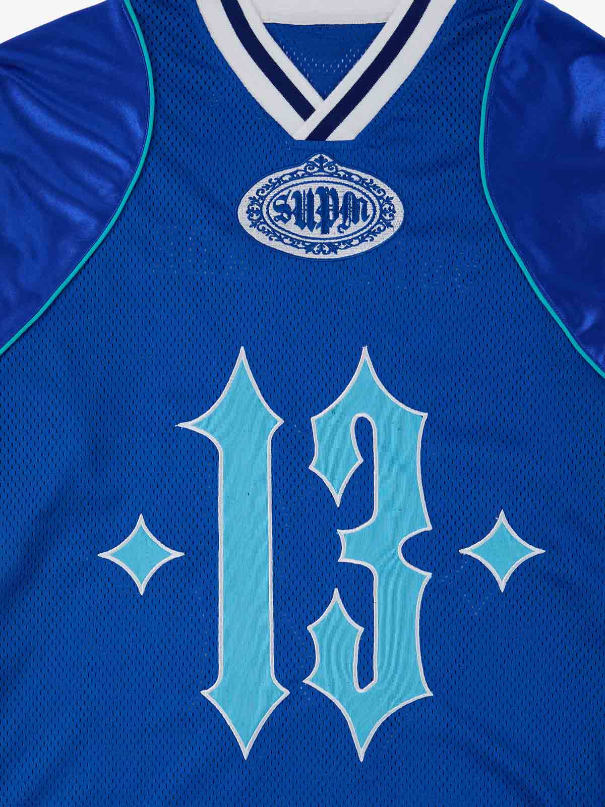 Supermade American Gothic Font Satin Mesh Jersey?