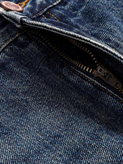 Tie Dyed Wrinkled Effect Straight Jeans 