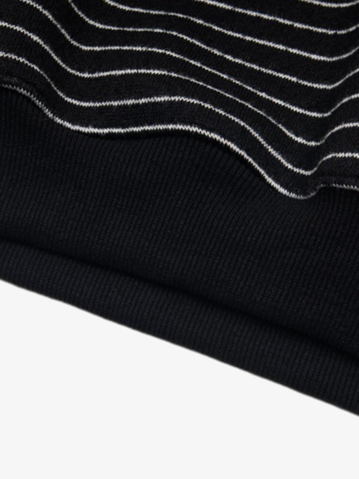 Cotton Blend Striped Hoodie with Embroidered "Made" Design for Men and Women 