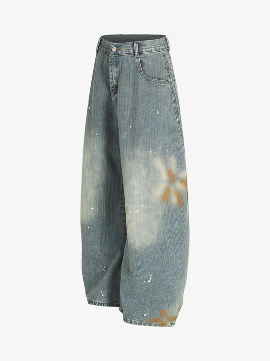 Washed Slub Machete Dye Jeans 