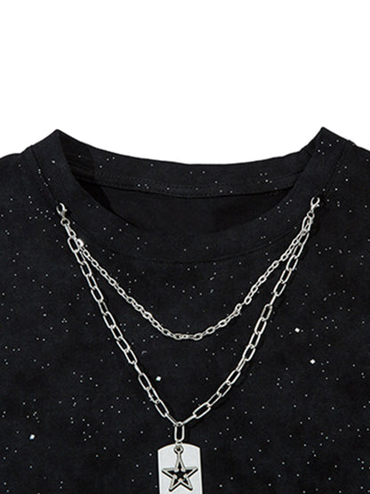 Street Chain Waistcoat Ripped Vest 