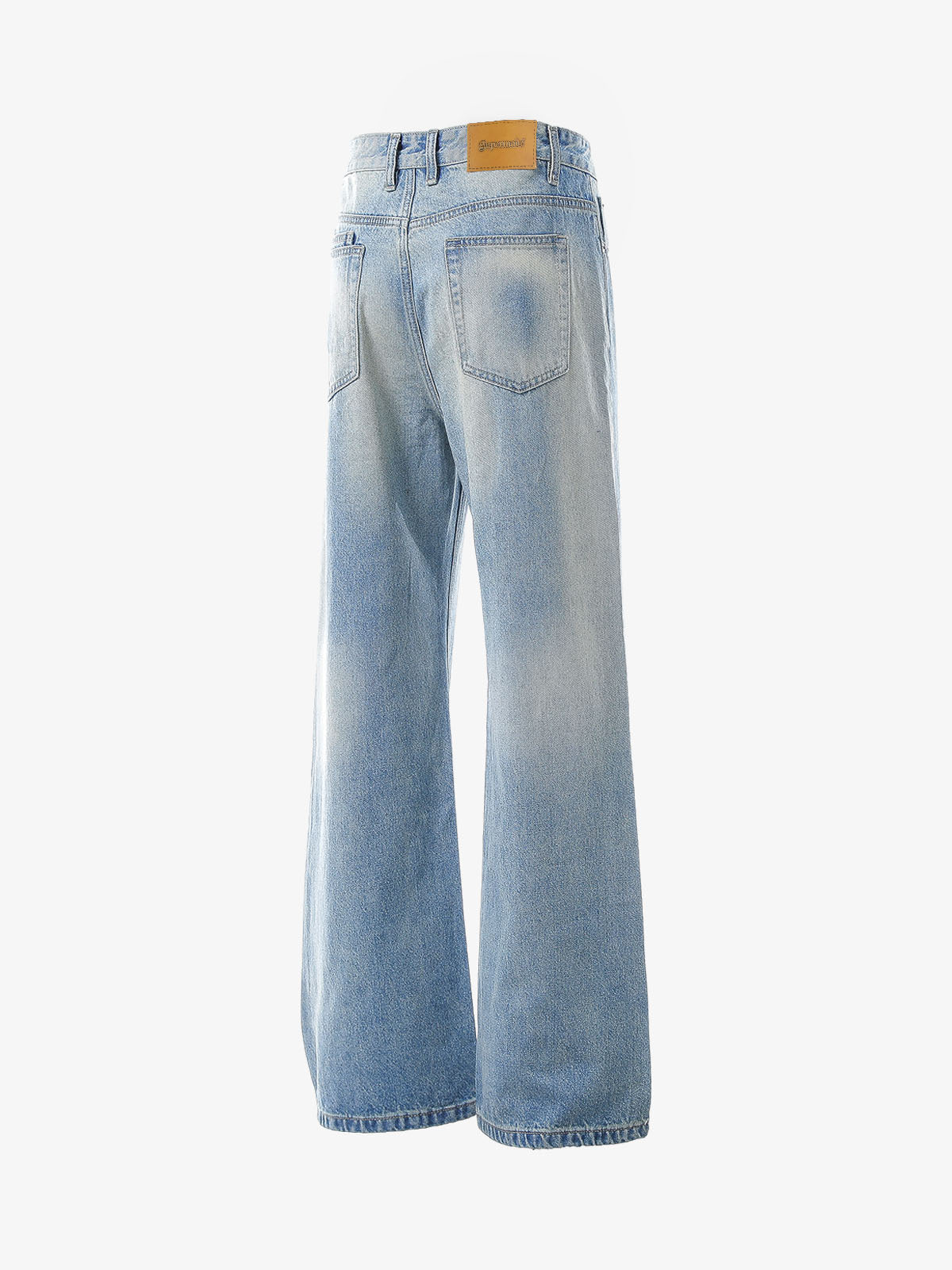 Belt Dislocation Creative Washed Jeans 