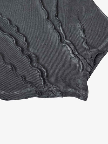 Corduroy Long Sleeve Tactical Shirt with Embroidered Logo and Padded Shoulders 