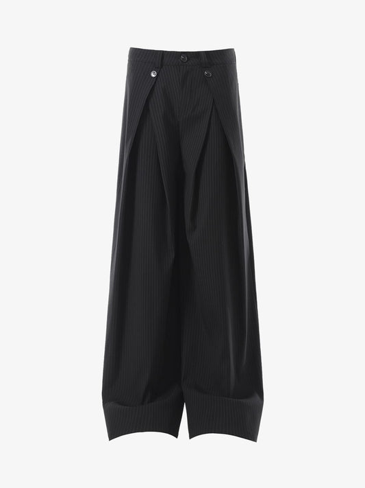 Wide-Leg Striped Trousers for Modern Elegance 