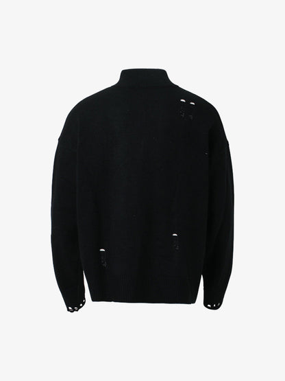 Stylish Star-Embellished Zip-Up Knit Sweater for Casual Elegance 