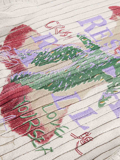 Stylish Graphic Zip-Up Sweater for Casual Wear 