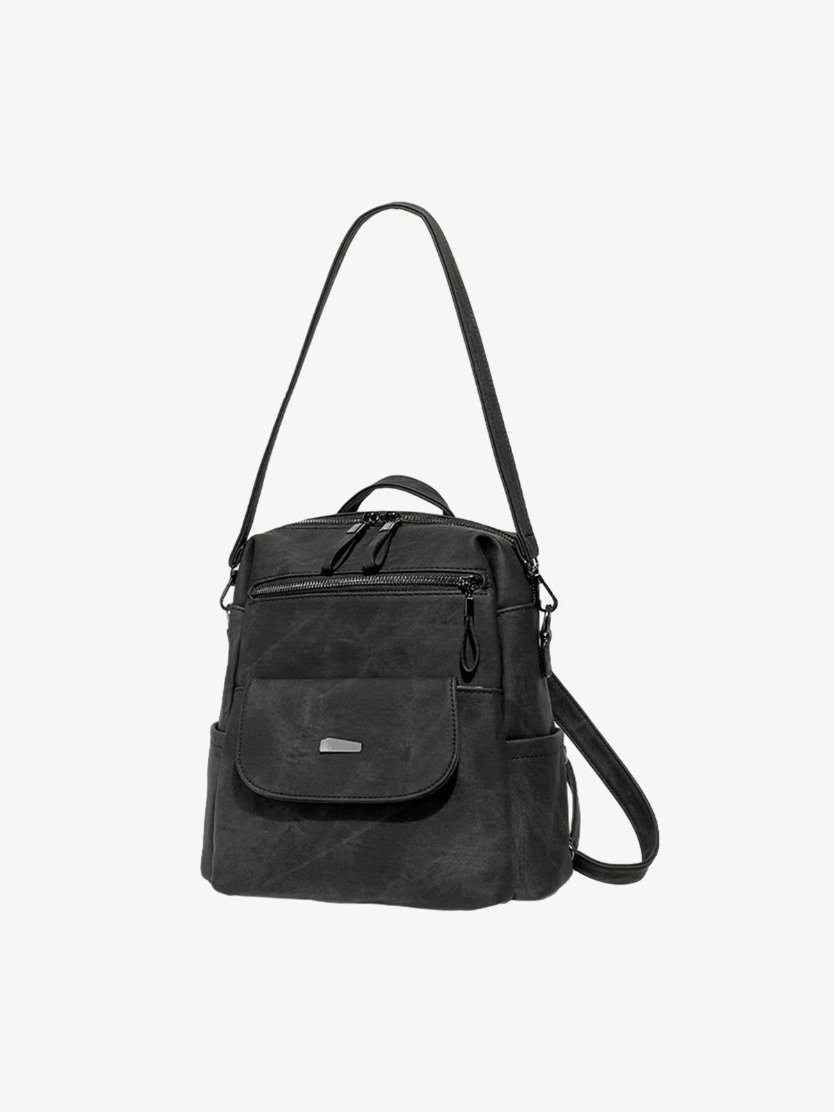 Suede Simple Dual-Use Large Capacity Backpack 