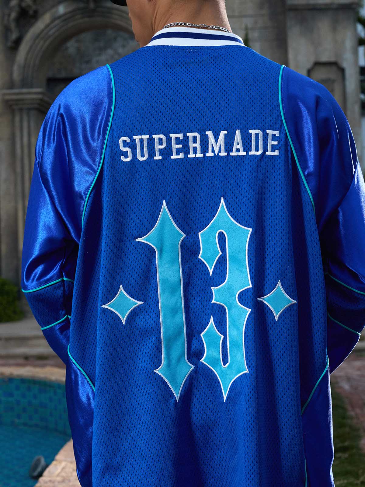 Supermade American Gothic Font Satin Mesh Jersey?