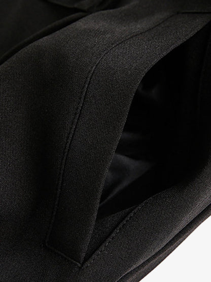 Structured Lapel Zip Front Pocket Jacket