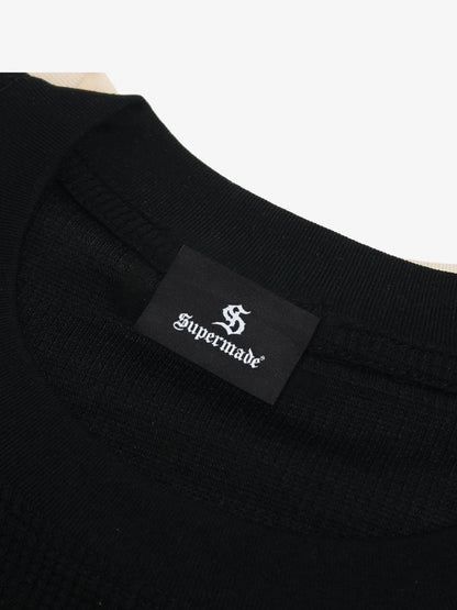 Cotton Waffle Knit Graphic T-Shirt with Moon Landing Print and Lion Design?