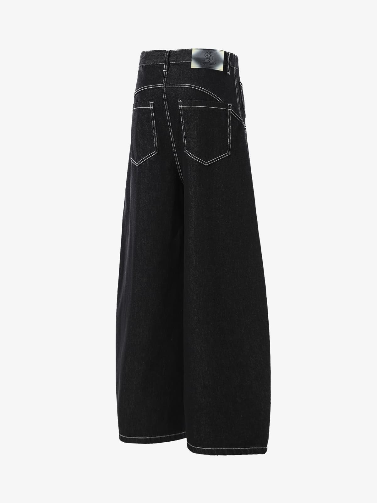 High-Waisted Wide-Leg Cargo Pants with Unique Pocket Design 