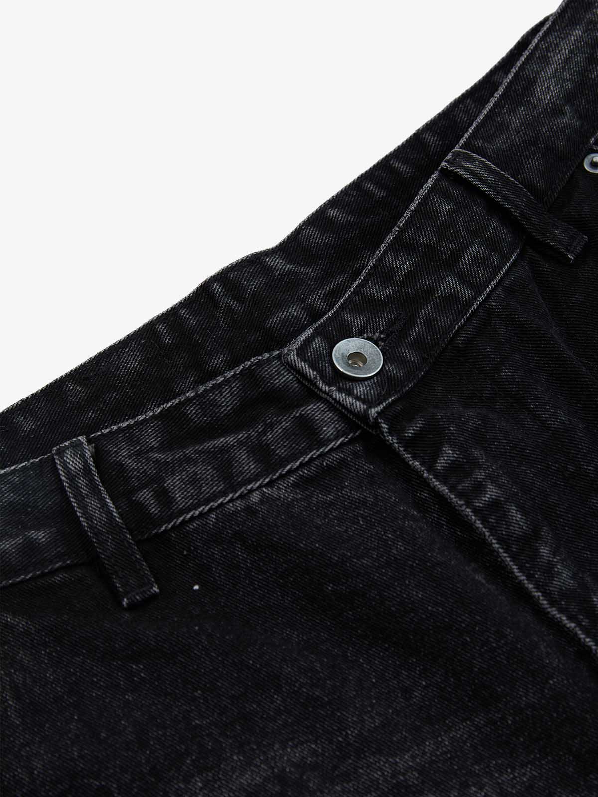 Supermade Retro Distressed Print Heavyweight Canvas Baggy Pants 