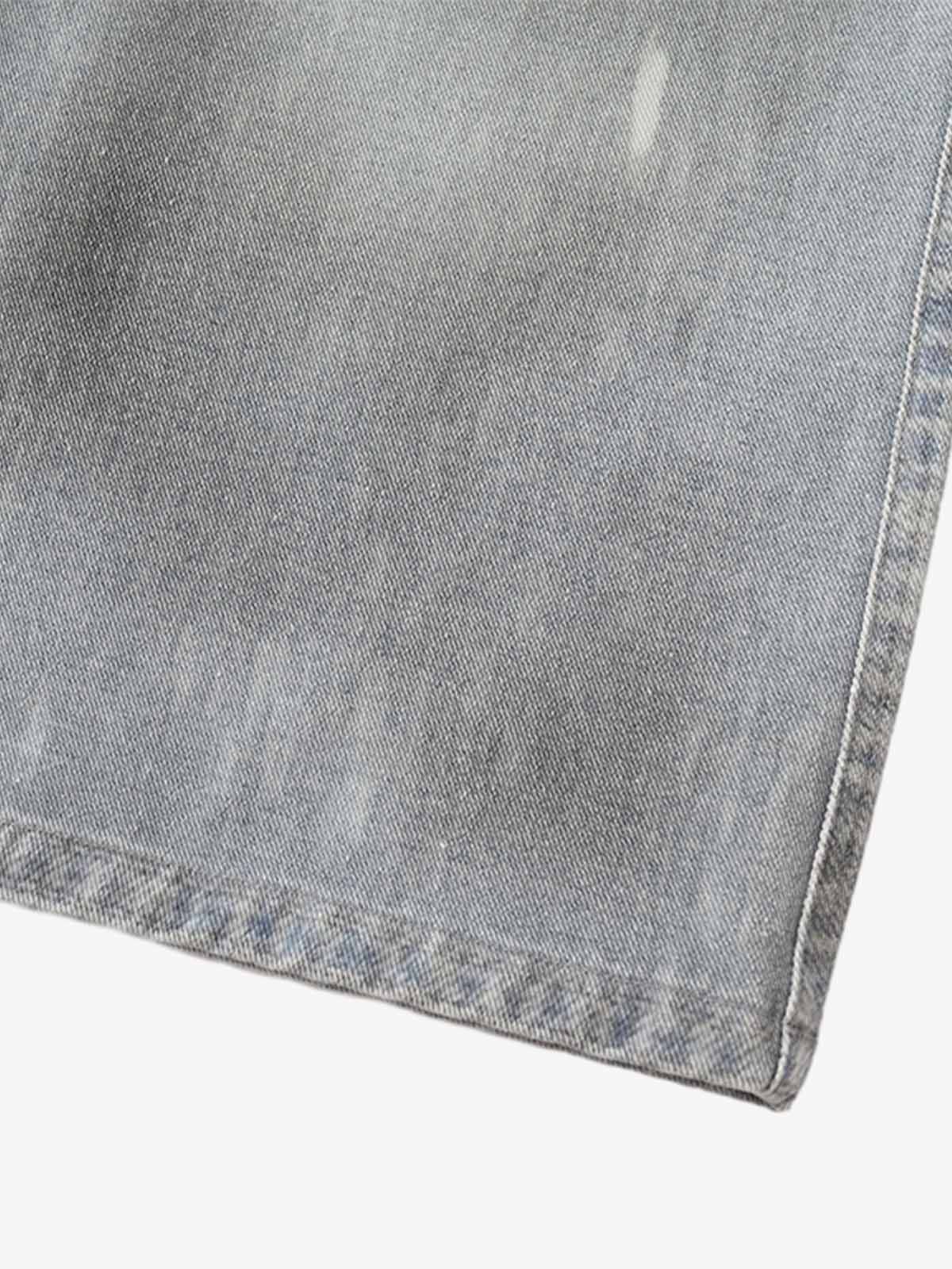 Thesupermade Waistband Patch Drawstring Jeans 