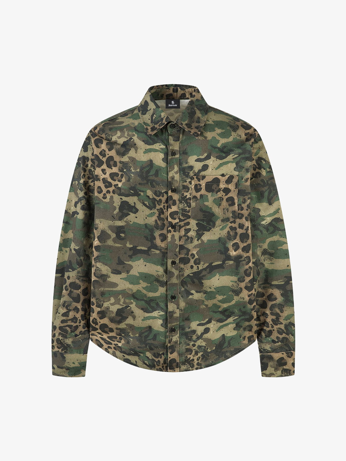 Cotton Camouflage Print Long Sleeve Shirt for Men - Casual Outdoor Style?