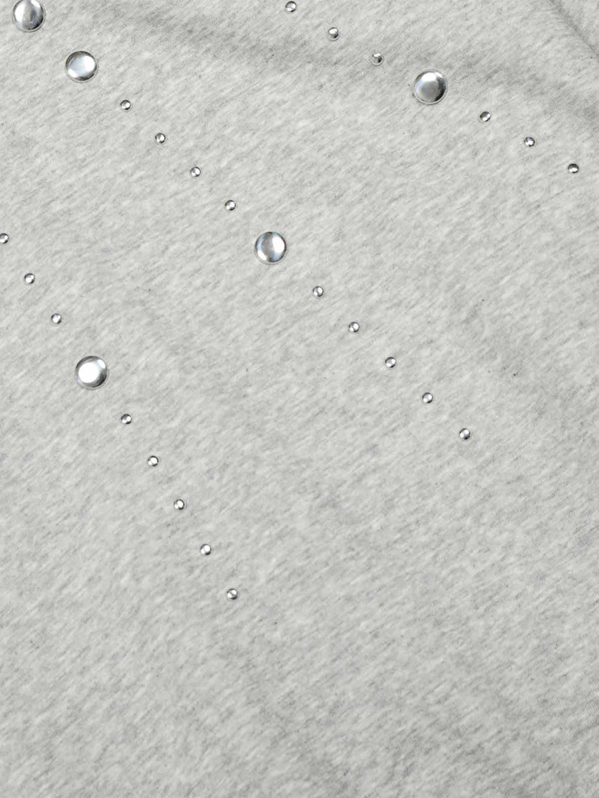 Cotton Blend Rhinestone Embellished Hoodie Jacket for Women - Zip-Up Crop Top with Pockets 