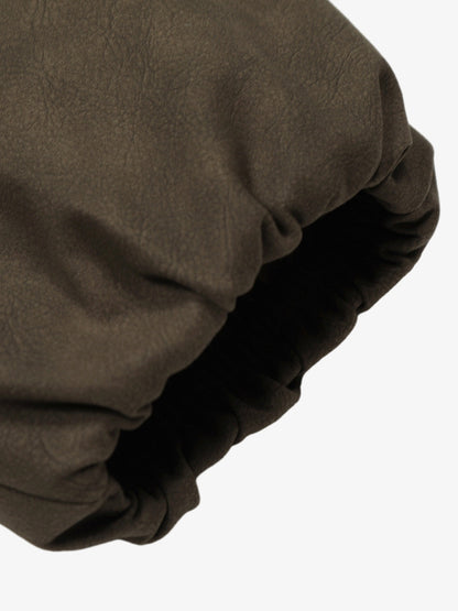 Stylish Brown Bomber Jacket with Faux Fur Collar - Perfect for Casual and Outdoor Wear 