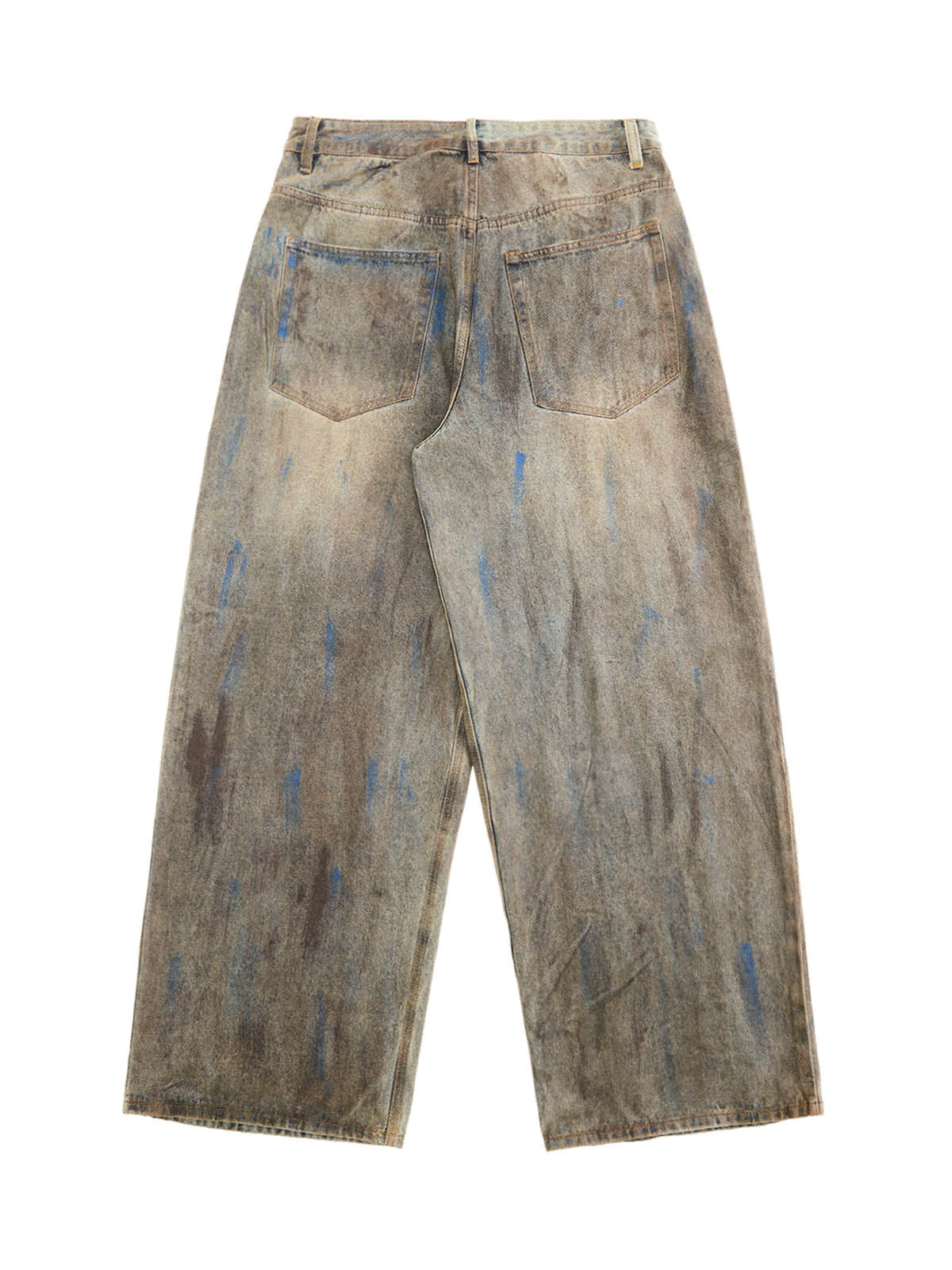 Dirty-Dyed Wasteland Style Baggy Jeans 