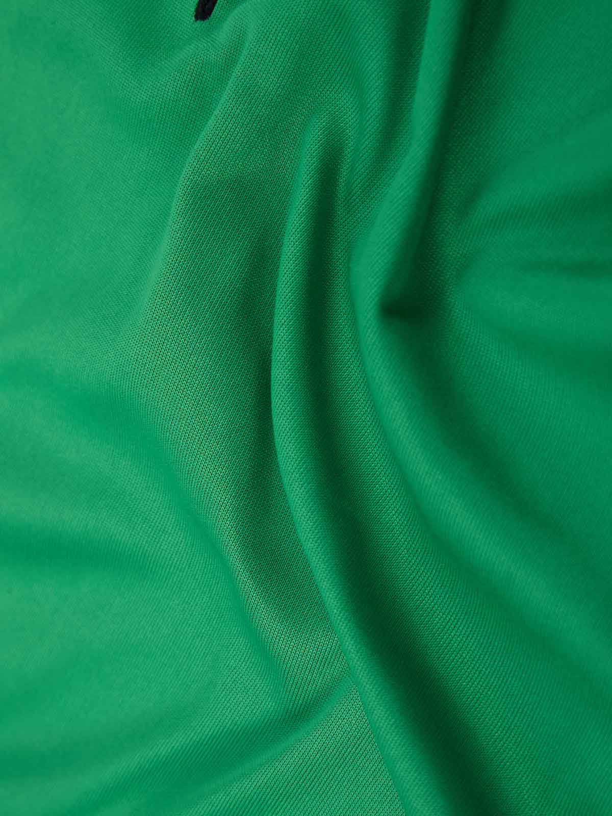 Supermade Color-Blocked V-Neck Embroidered Jersey Short-Sleeved?