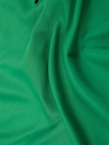 Supermade Color-Blocked V-Neck Embroidered Jersey Short-Sleeved?