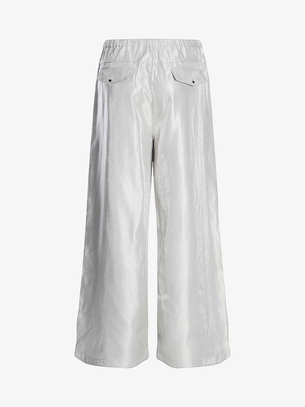 High Street Rivet Pleated Workwear Multi-pocket Casual Pants 